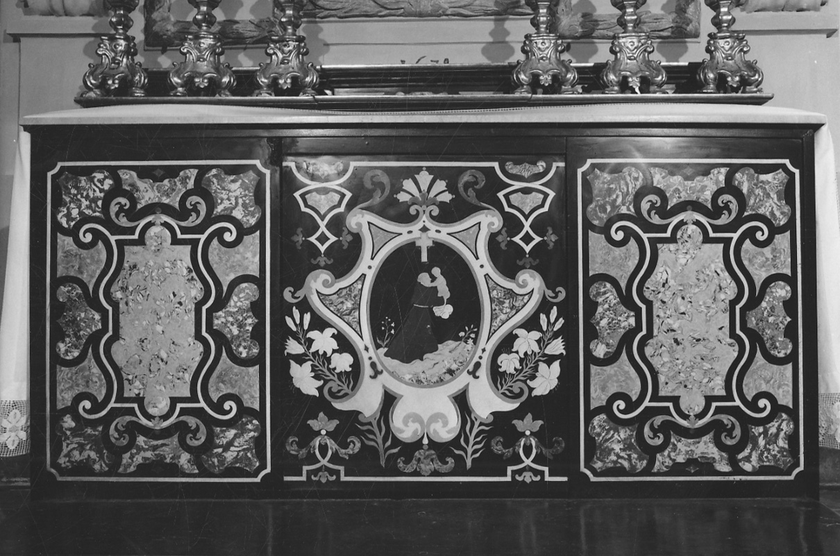 Sant'Antonio da Padova con il bambino (paliotto, opera isolata) - bottega Italia settentrionale (sec. XVIII)