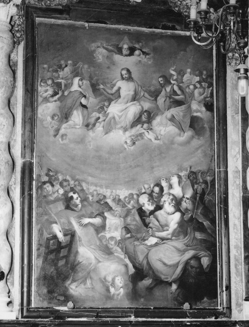 Trinità e tutti i Santi (pala d'altare, opera isolata) - ambito genovese (metà sec. XVII)
