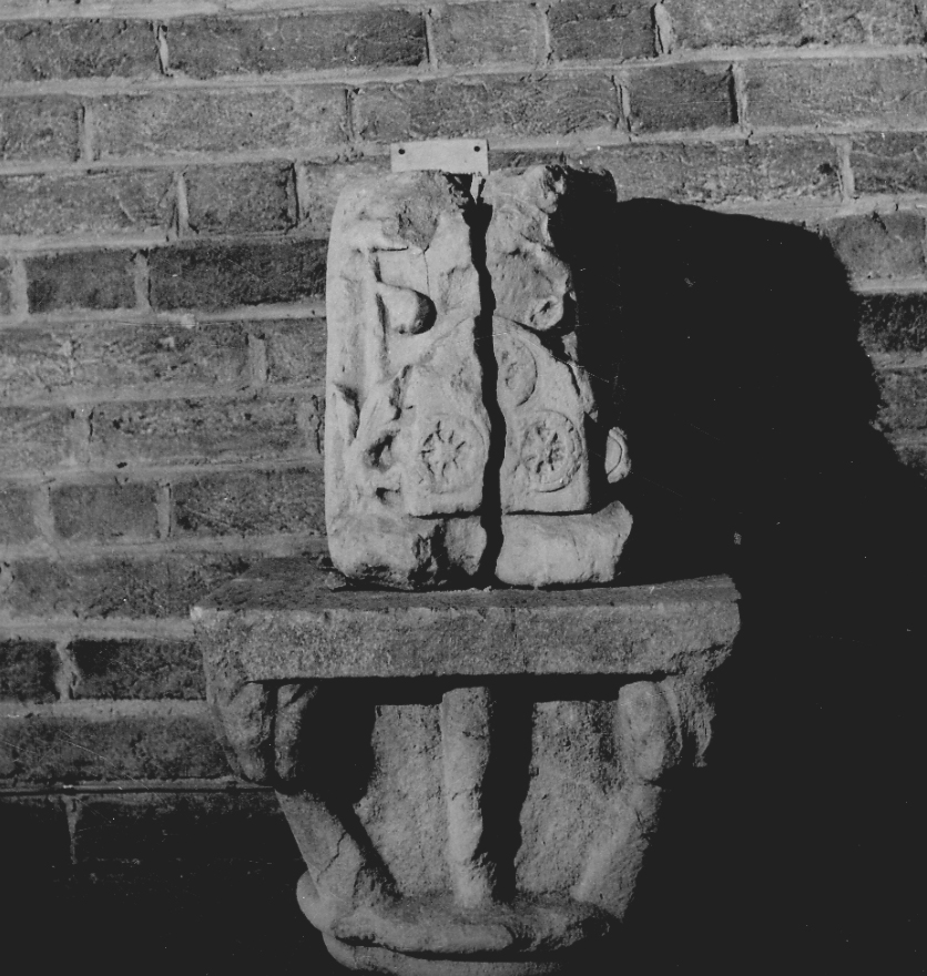 capitello di colonna, opera isolata - bottega piemontese (sec. XI, sec. XII)