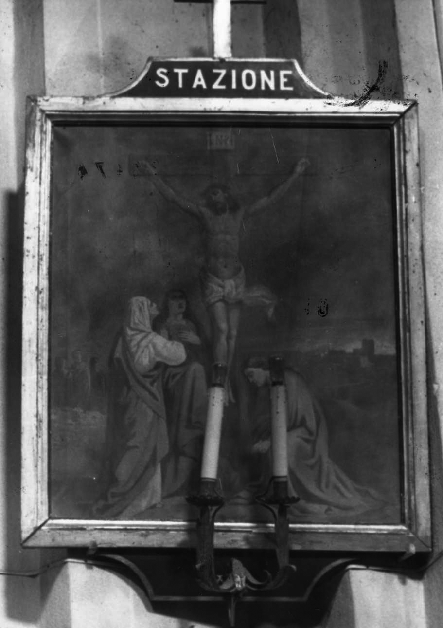 stazione XII: Gesù innalzato e morto in croce (dipinto, elemento d'insieme) - ambito piemontese (prima metà sec. XIX)