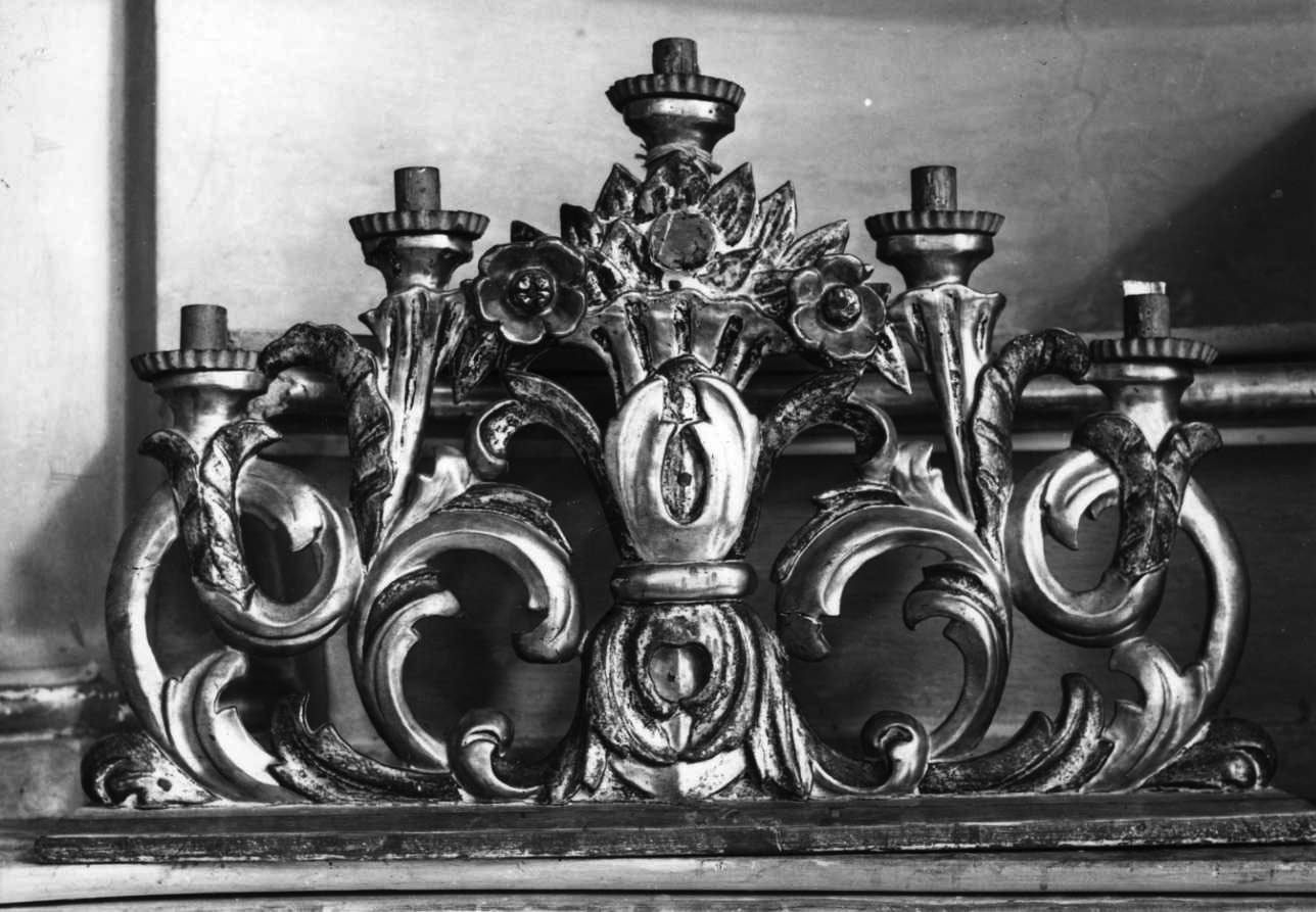 candelabro, opera isolata - bottega piemontese (metà sec. XIX)