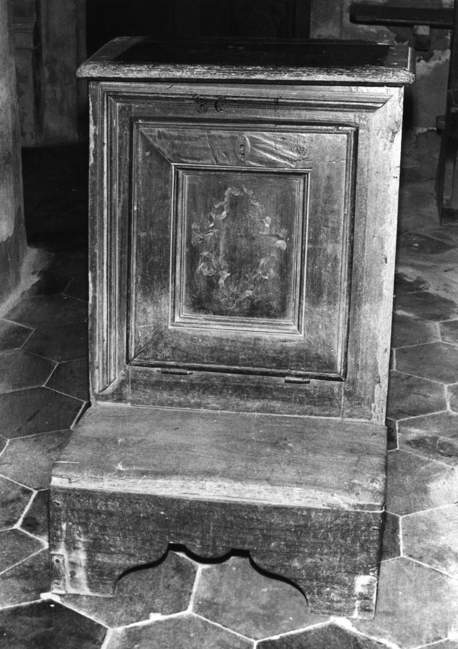 inginocchiatoio, opera isolata - bottega piemontese (primo quarto sec. XVIII)