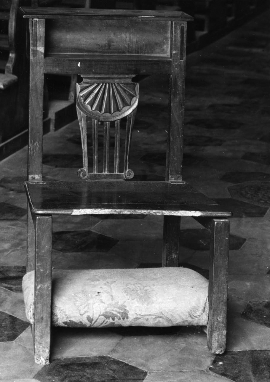 sedia-inginocchiatoio, opera isolata - bottega piemontese (primo quarto sec. XIX)