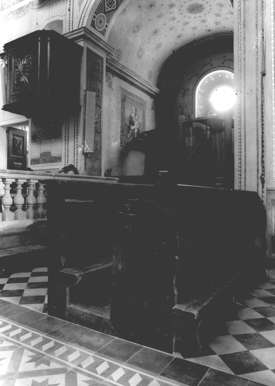 banco da chiesa, coppia - bottega piemontese (metà sec. XIX)