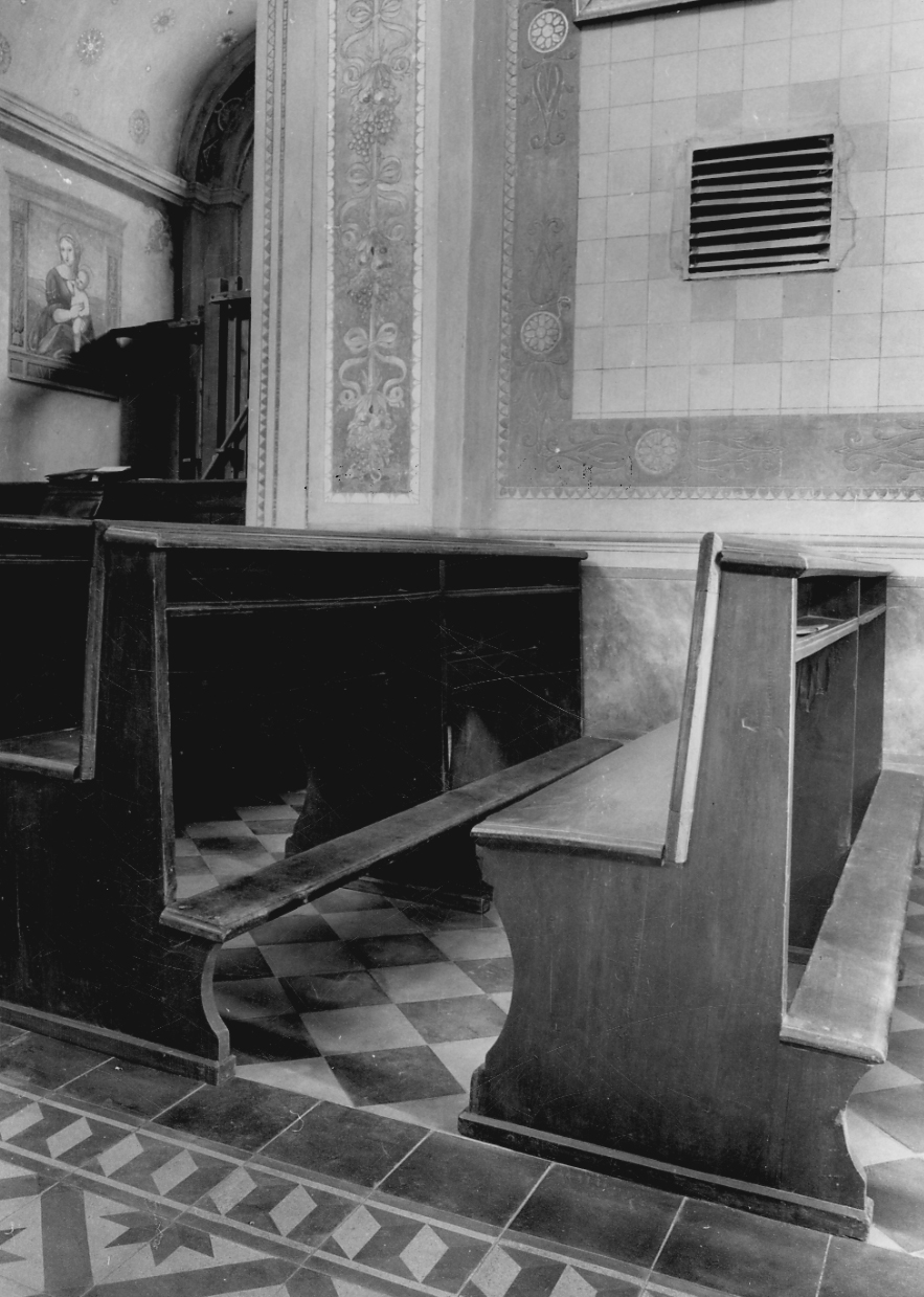 banco da chiesa, serie - bottega piemontese (inizio sec. XX)