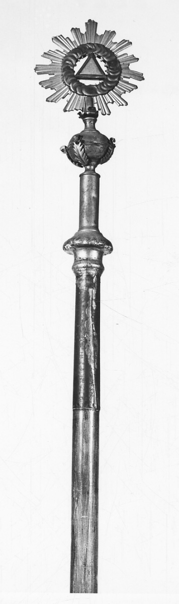 mazza processionale, serie - bottega piemontese (prima metà sec. XIX)