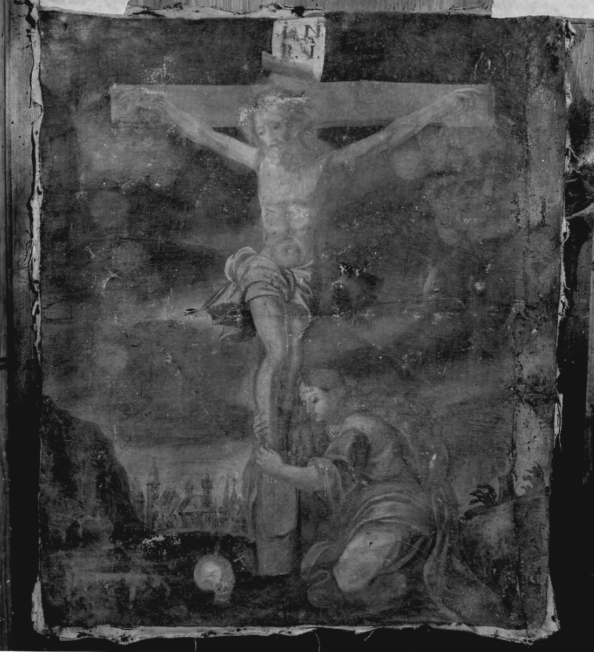 Santa Maria Maddalena ai piedi di Cristo crocifisso (dipinto, opera isolata) - ambito lombardo-piemontese (seconda metà sec. XVIII)