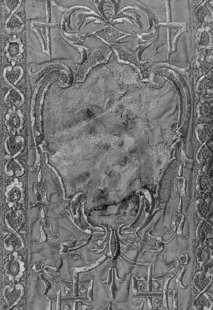 personaggio biblico (decorazione a ricamo, serie) - manifattura lombardo-piemontese, manifattura francese (primo quarto, primo quarto sec. XVIII, sec. XIX)