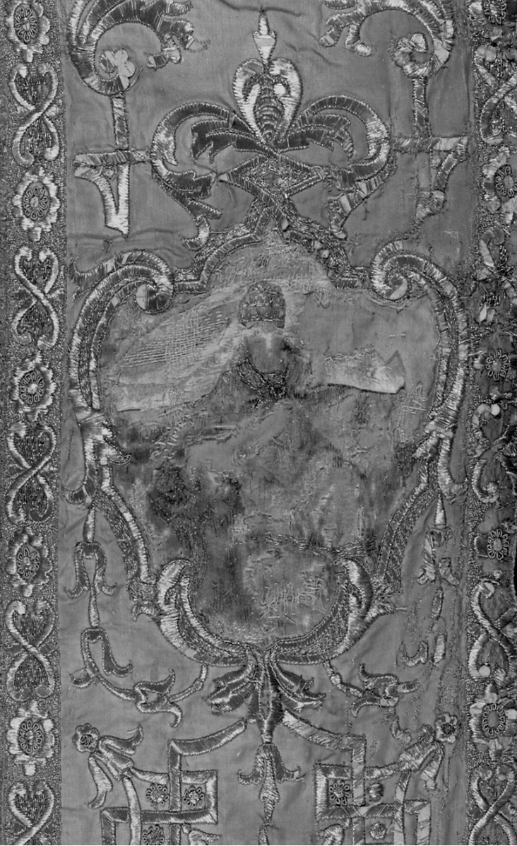 San Gregorio (decorazione a ricamo) - manifattura lombardo-piemontese, manifattura francese (primo quarto, prima metà, primo quarto sec. XVIII, sec. XVIII, sec. XIX)