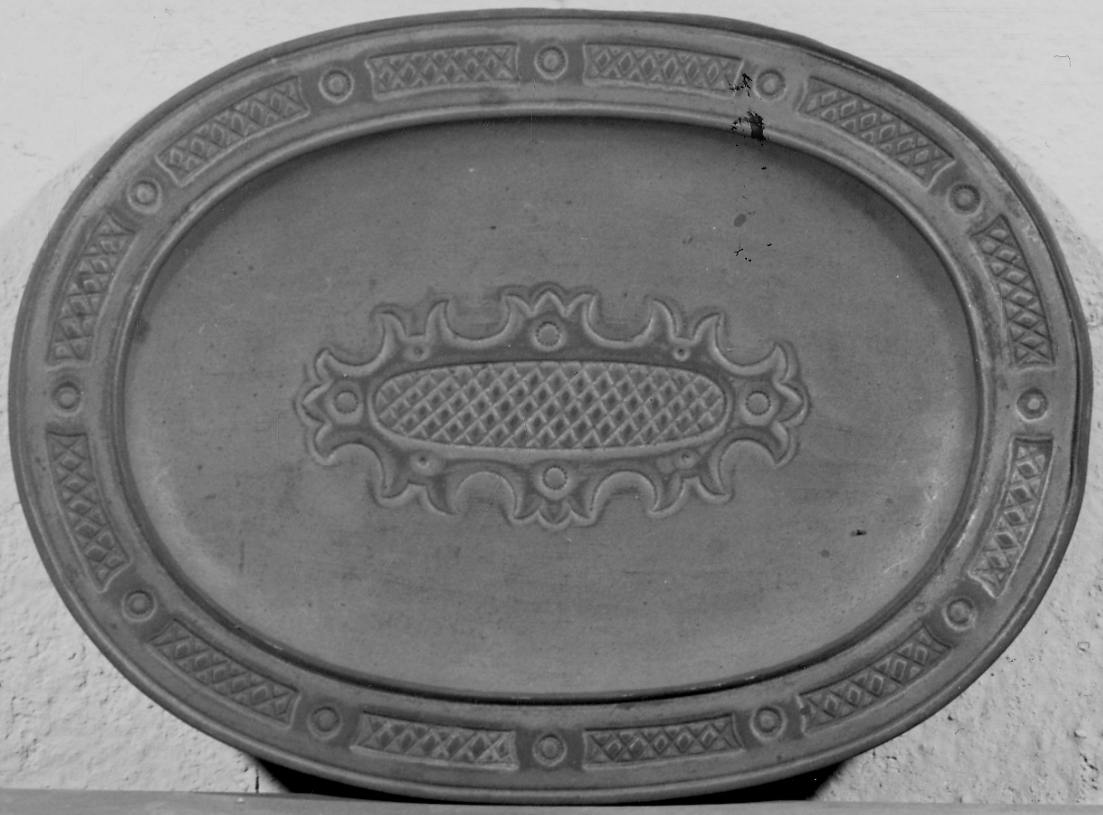 bacile, opera isolata - bottega novarese (ultimo quarto sec. XIX)