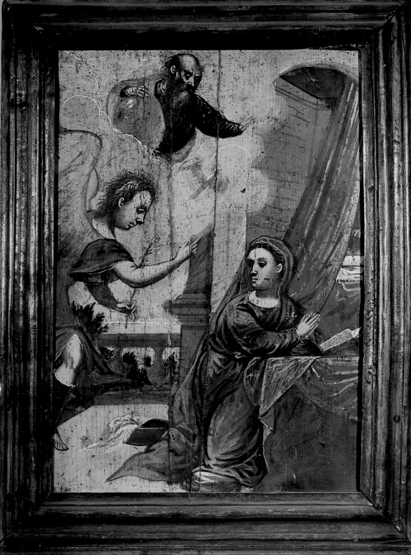 Annunciazione (dipinto, opera isolata) - ambito cretese (seconda metà sec. XVII)