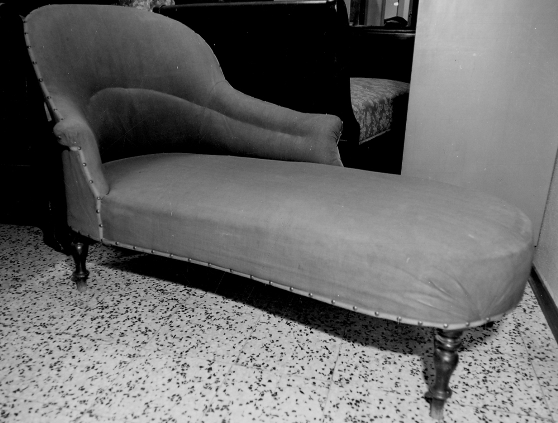 chaise-longue, opera isolata - bottega novarese (seconda metà sec. XIX)