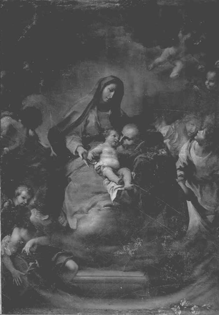 Madonna con Bambino e San Felice da Cantalice (dipinto, opera isolata) - ambito novarese (fine/inizio secc. XVII/ XVIII)