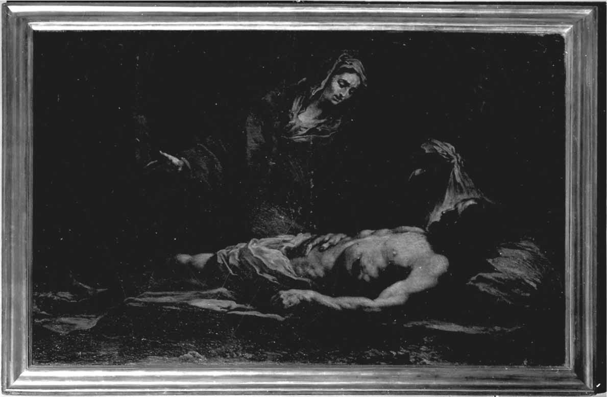 compianto sul Cristo morto (dipinto, opera isolata) di Pianca Giuseppe Antonio (attribuito) (prima metà sec. XVIII)