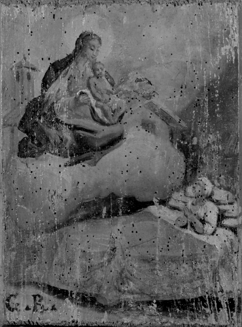 Intervento della Madonna con Bambino per guarigione (ex voto, opera isolata) - ambito novarese (inizio sec. XIX)
