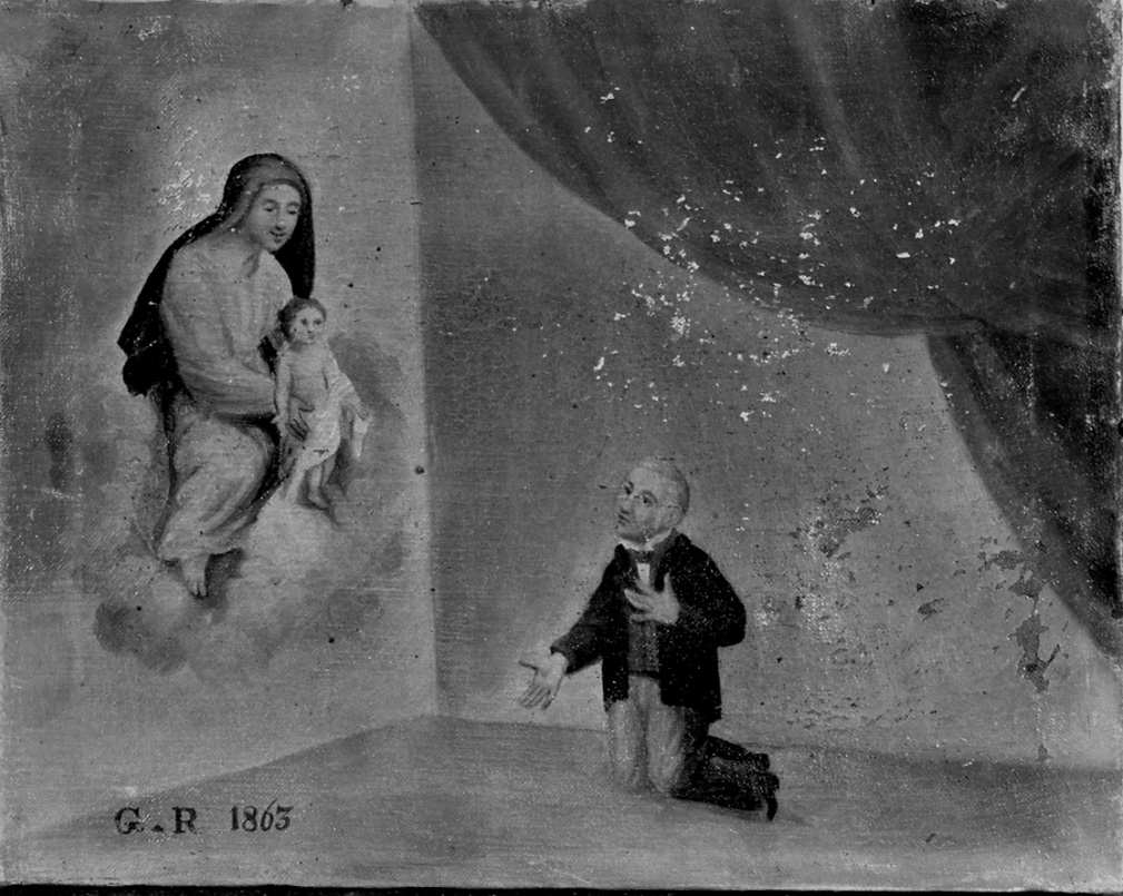 Intervento della Madonna (ex voto, opera isolata) - ambito novarese (terzo quarto sec. XIX)