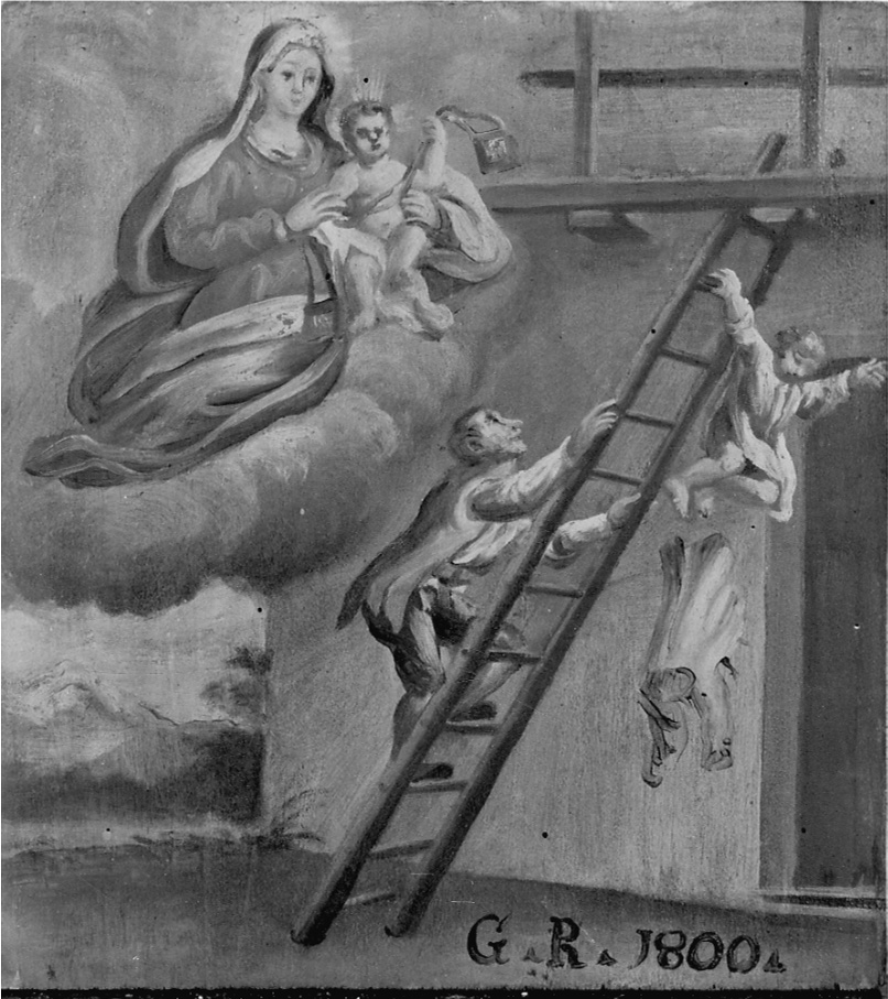 Intervento della Madonna del Carmelo per sventare un incidente (ex voto, opera isolata) - ambito novarese (inizio sec. XIX)