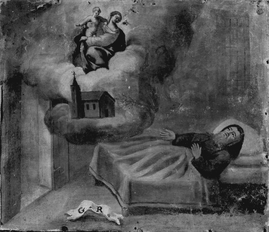 Intervento della Madonna di Loreto per guarigione (ex voto, opera isolata) - ambito novarese (prima metà sec. XIX)