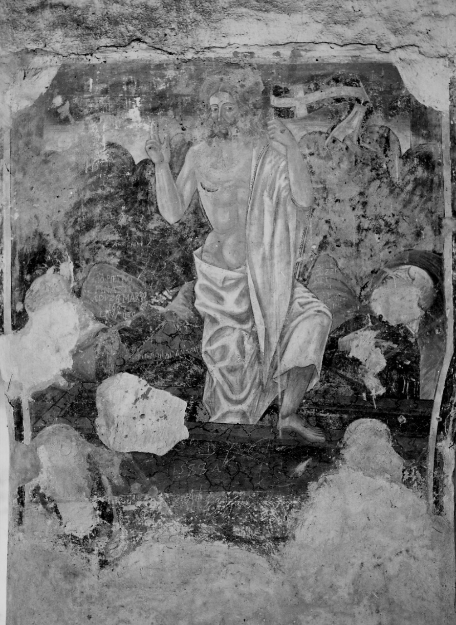 Cristo risorto (dipinto, opera isolata) - ambito lombardo-piemontese (sec. XV)