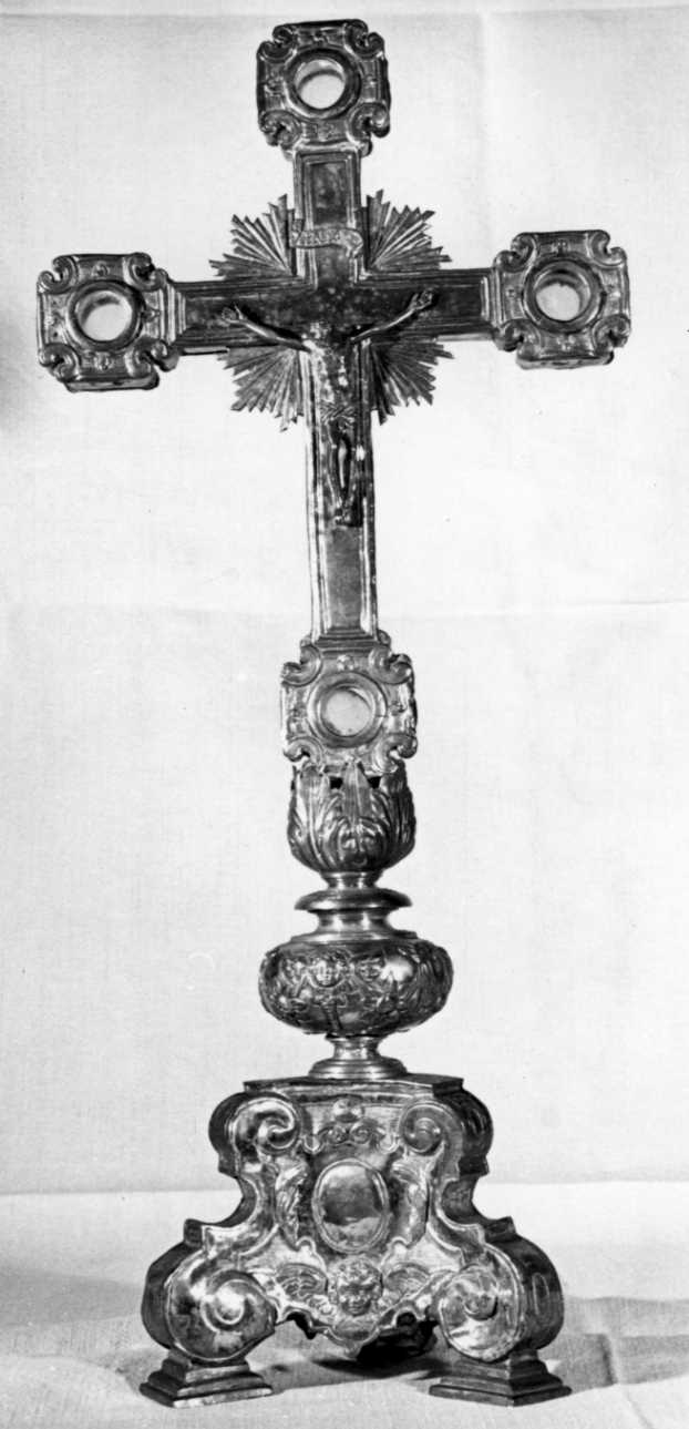 croce d'altare, opera isolata - bottega lombarda (prima metà sec. XVII)