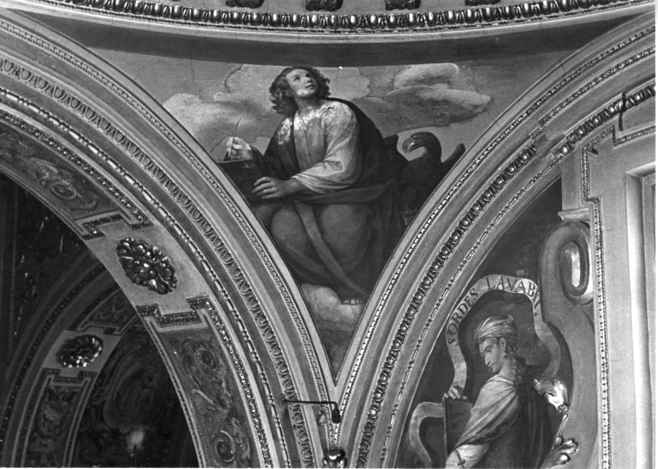 San Giovanni Evangelista (pennacchio, elemento d'insieme) di Caccia Guglielmo detto Moncalvo (primo quarto sec. XVII)