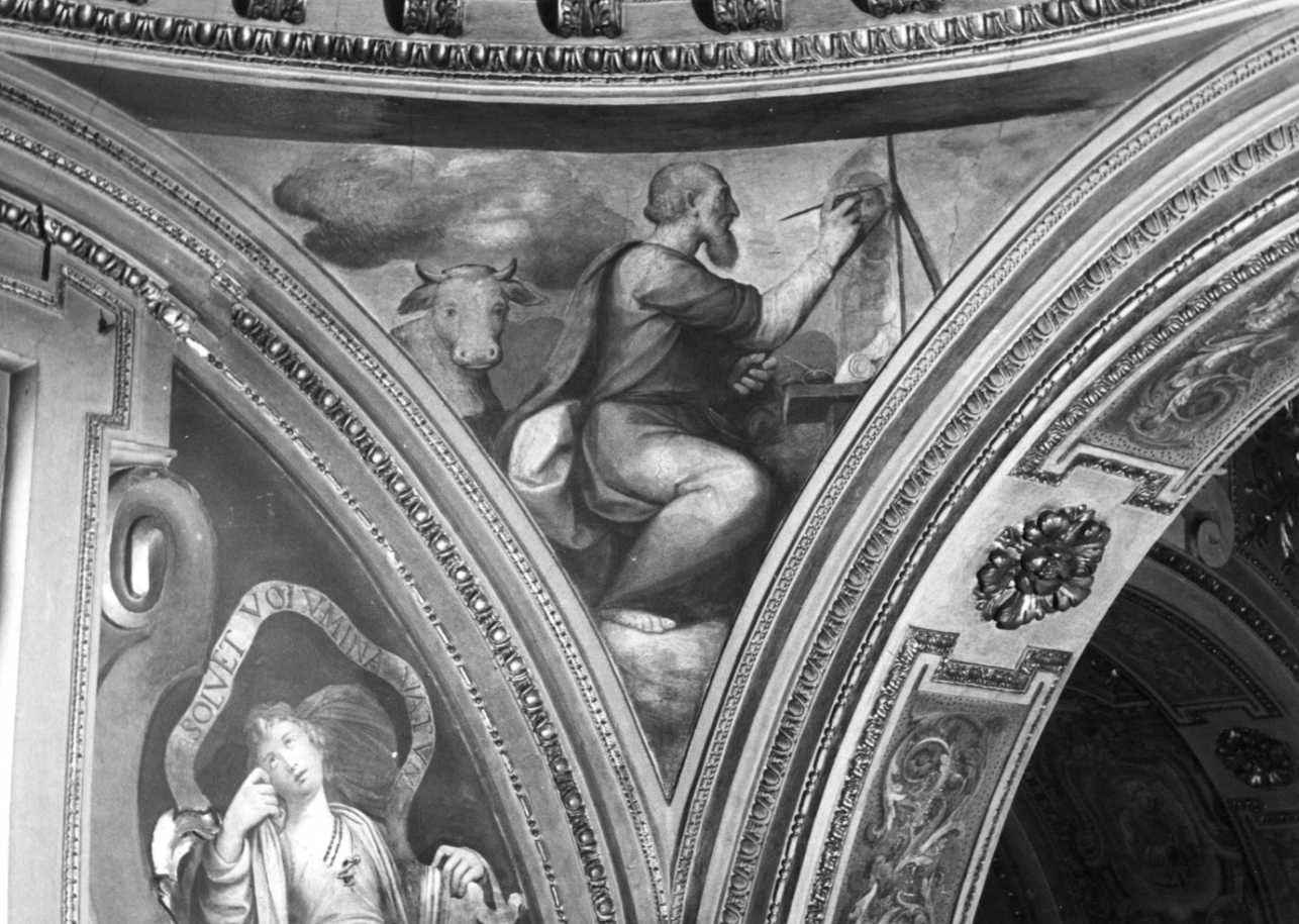San Matteo Evangelista (pennacchio, elemento d'insieme) di Caccia Guglielmo detto Moncalvo (primo quarto sec. XVII)