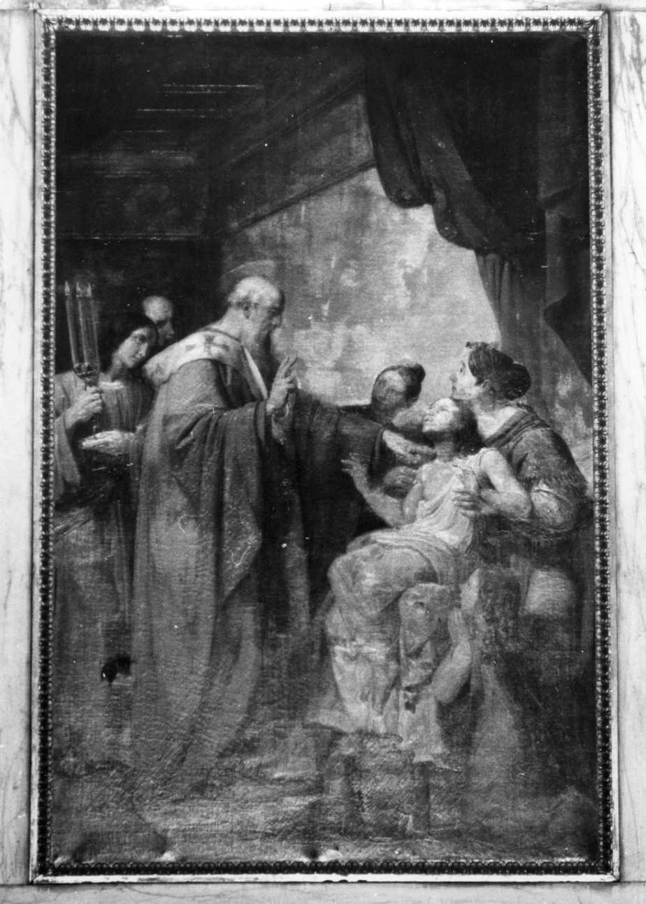 San Biagio guarisce un fanciullo (dipinto, opera isolata) di Sala Vitale, Belosio (secondo quarto sec. XIX)