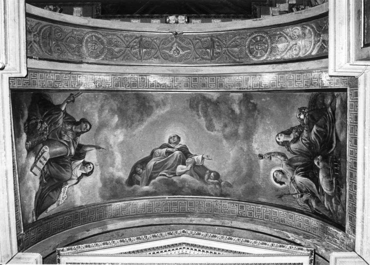 gloria di San Vincenzo Ferreri (dipinto, opera isolata) di Miglio Andrea (metà sec. XIX)