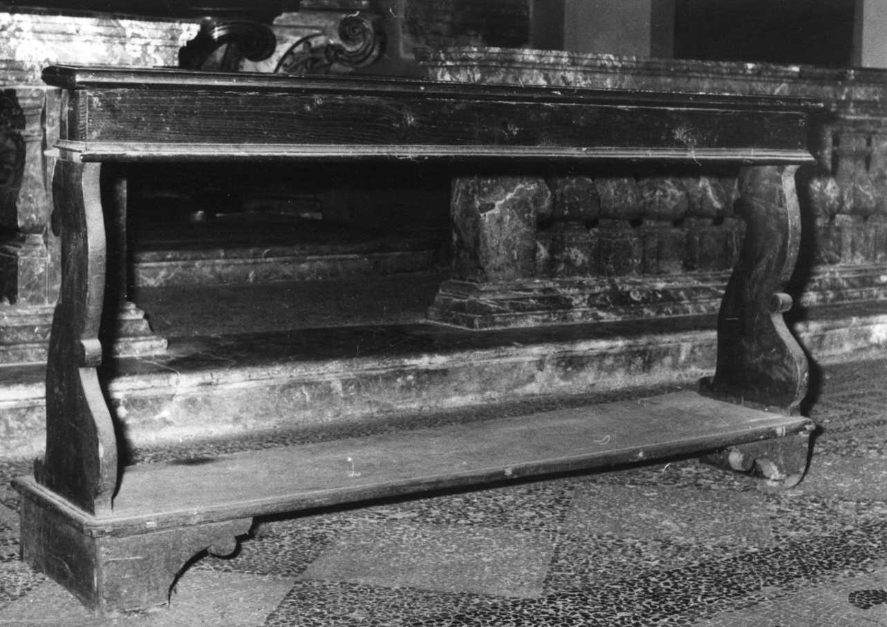 banco da chiesa, serie - bottega novarese (ultimo quarto sec. XVIII)