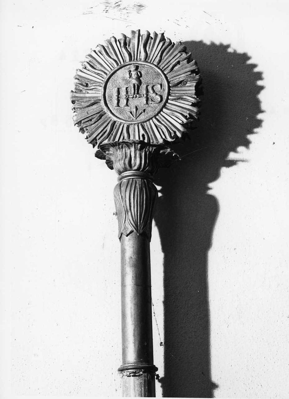 mazza processionale, serie - bottega novarese (secc. XVIII/ XIX)