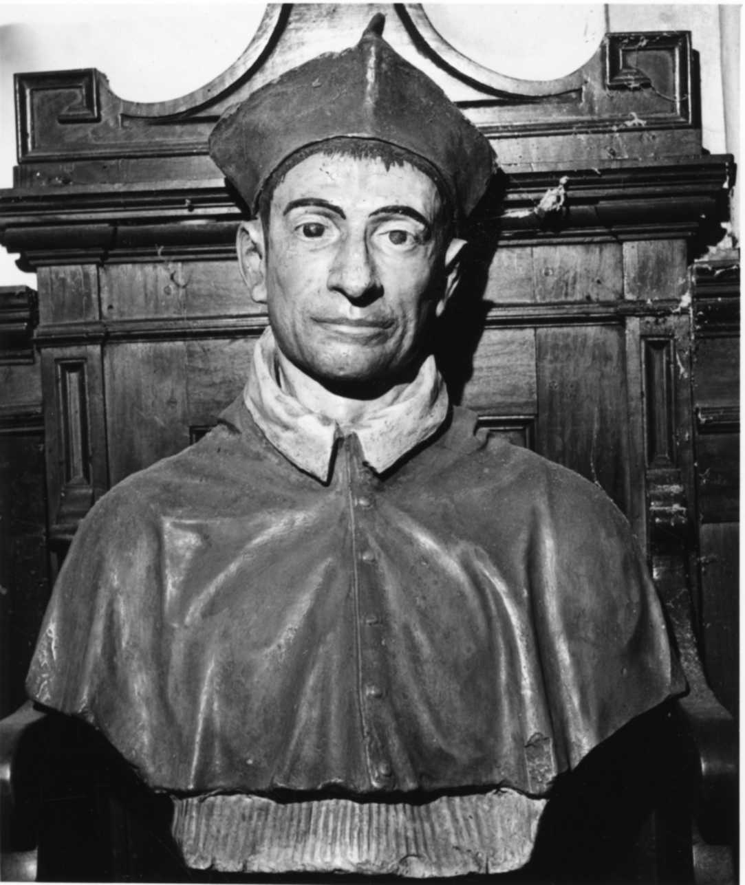 busto di San Carlo Borromeo (busto, opera isolata) - bottega lombardo-piemontese (sec. XVII)