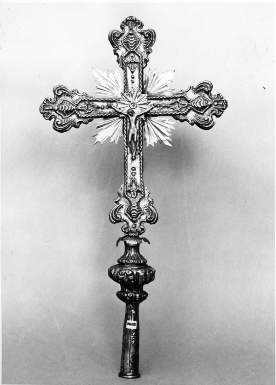 Cristo crocifisso (croce processionale, opera isolata) - bottega lombarda (prima metà sec. XVIII)