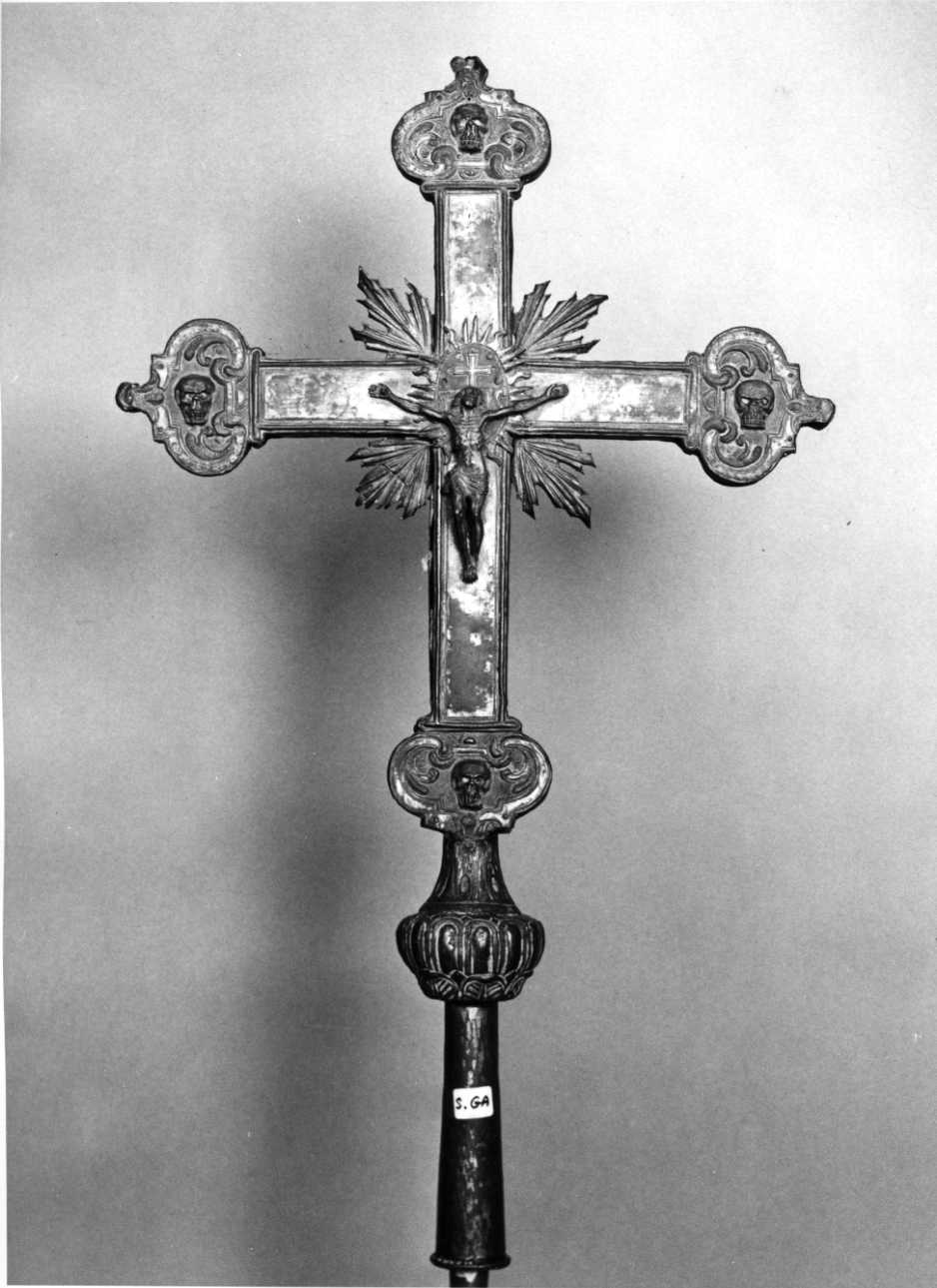 Cristo crocifisso (croce processionale, opera isolata) - bottega lombarda (sec. XVIII)