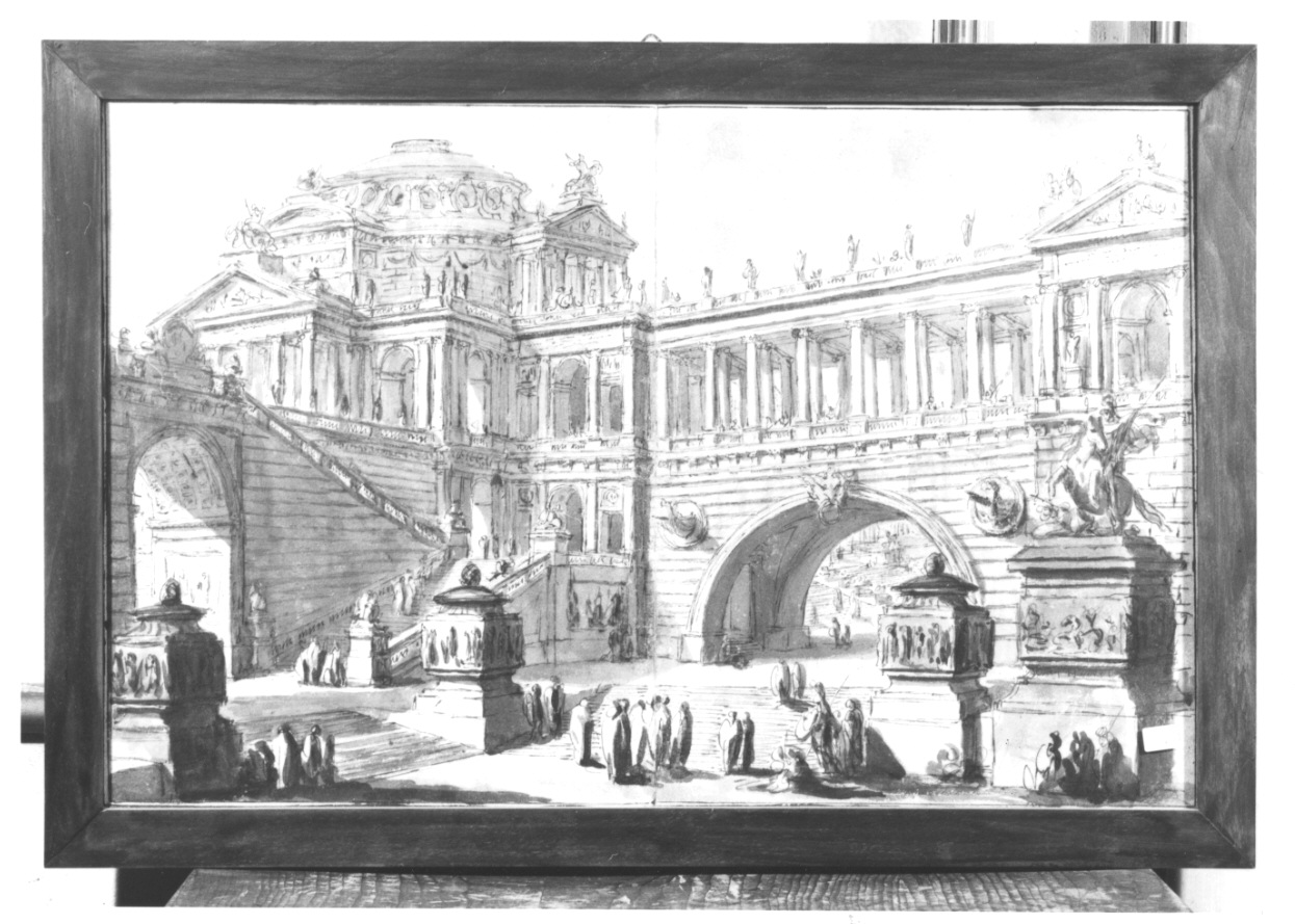 architettura (disegno, opera isolata) - ambito piemontese (?) (fine sec. XVIII)