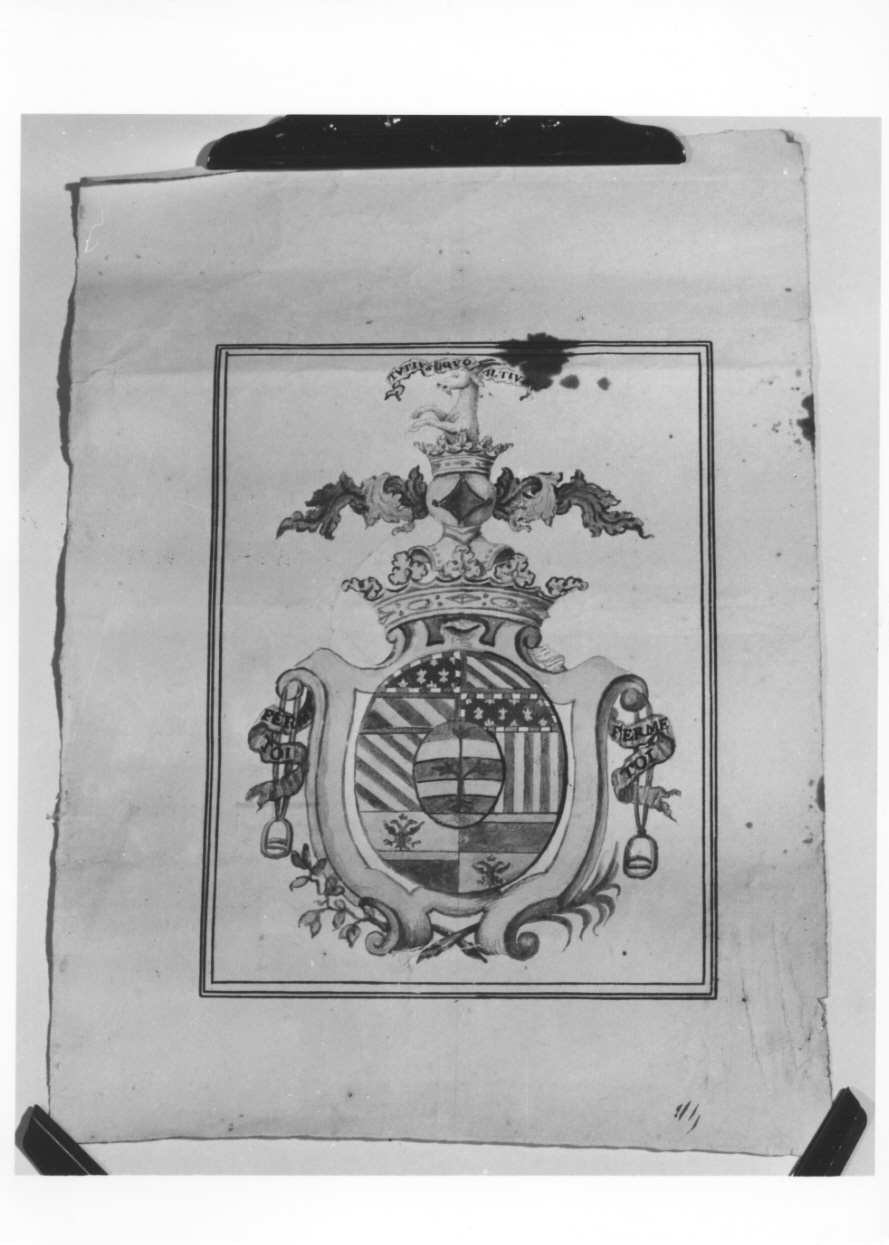 stemma gentilizio della famiglia Valperga di Masino (disegno, opera isolata) - ambito piemontese (seconda metà sec. XIX)