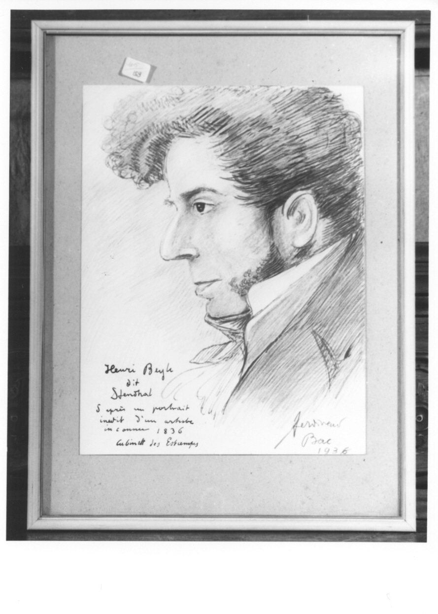 Ritratto di Henri Beyle dit Stendhal (disegno, opera isolata) di Bac Ferdinand Sigismond (secondo quarto sec. XX)