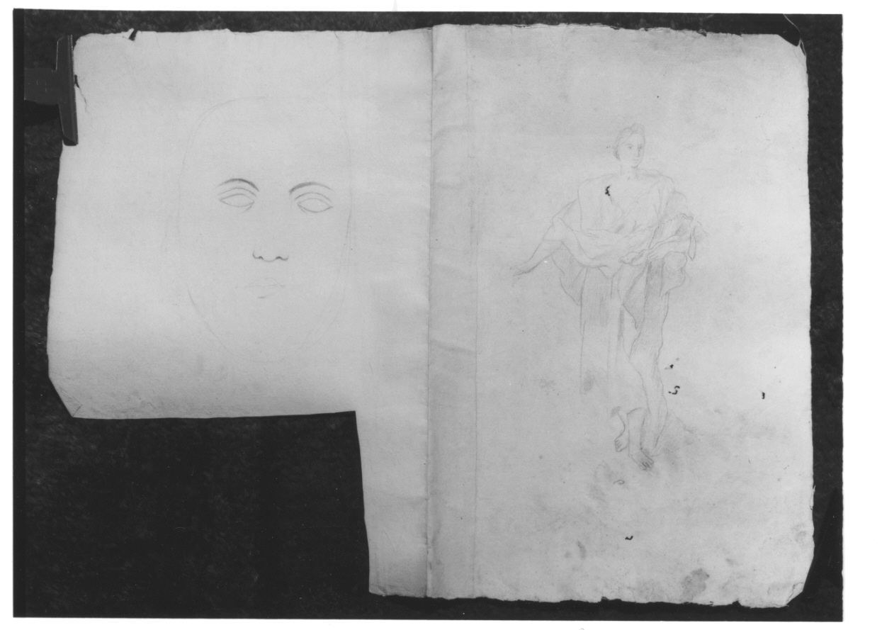 figura allegorica femminile (disegno, opera isolata) di Valperga Carlo Francesco (attribuito) (secondo quarto sec. XIX)