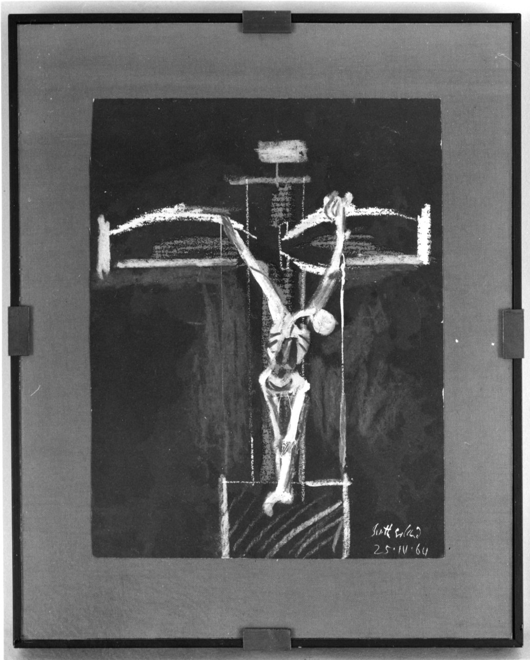 Crocifisso, Cristo crocifisso (disegno, opera isolata) di Sutherland Graham (sec. XX)