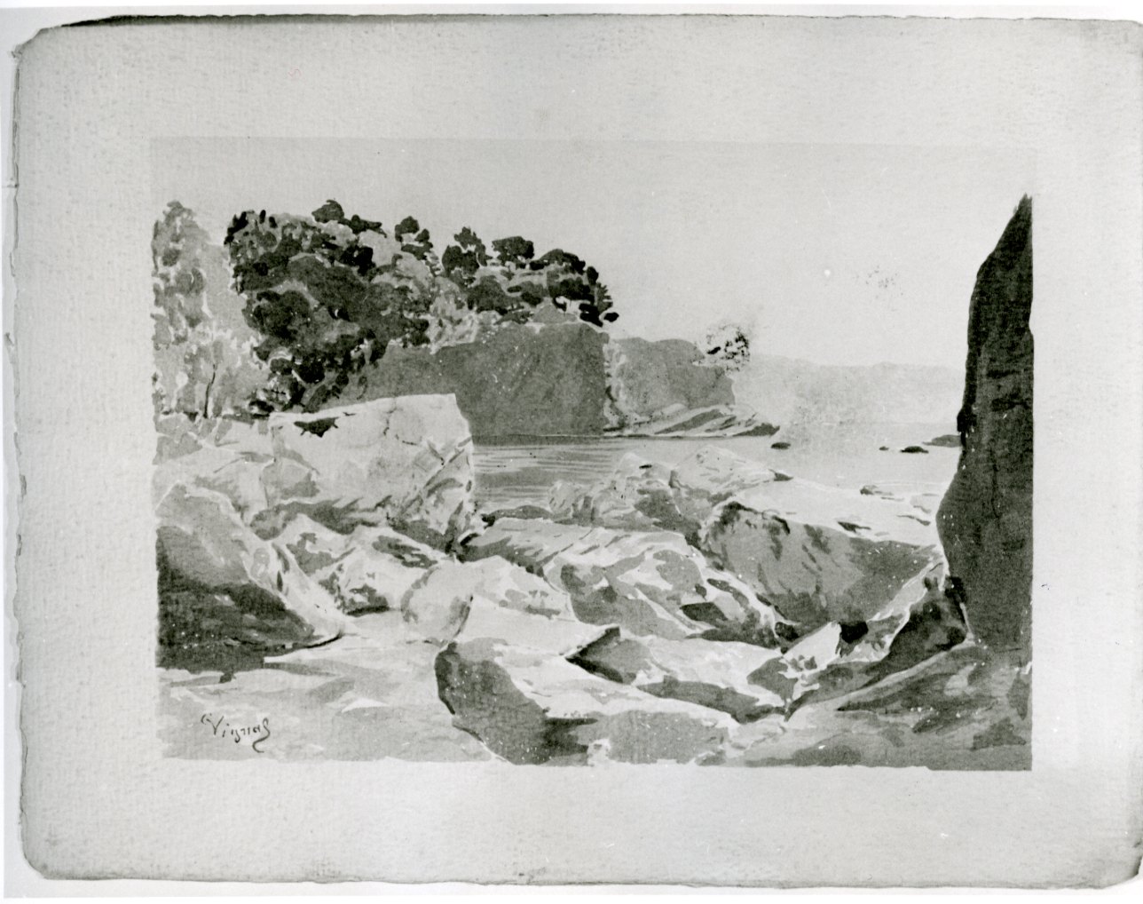 marina (disegno, opera isolata) di Vigna Giovanni (primo quarto sec. XX)