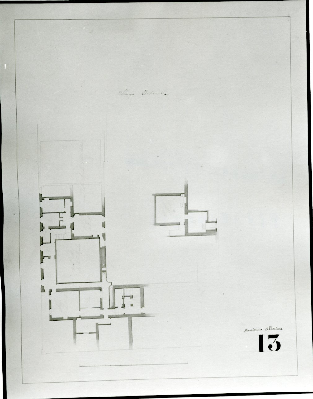 progetto di pianta dell'alloggio Antonelli della Accademia Albertina di Belle Arti di Torino (disegno, opera isolata) - ambito piemontese (metà sec. XIX)