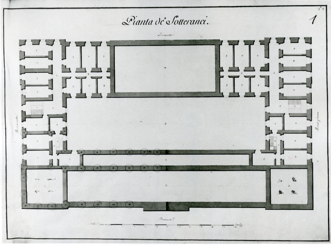 progetti per le scuderie del Principe di Carignano (disegno, serie) di Castelli Filippo (sec. XVIII)