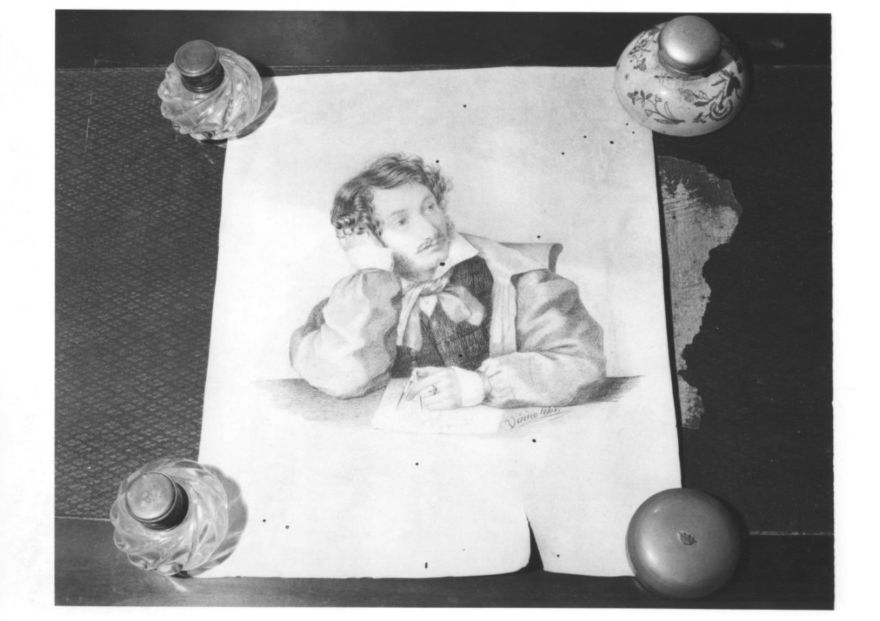 ritratto d'uomo (disegno, opera isolata) di Vicino Cesar (prima metà sec. XIX)