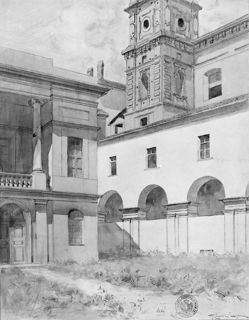 veduta della facciata del Teatro di Chimica di Torino (disegno, opera isolata) di Cappa Legora Giovanni (primo quarto sec. XX)