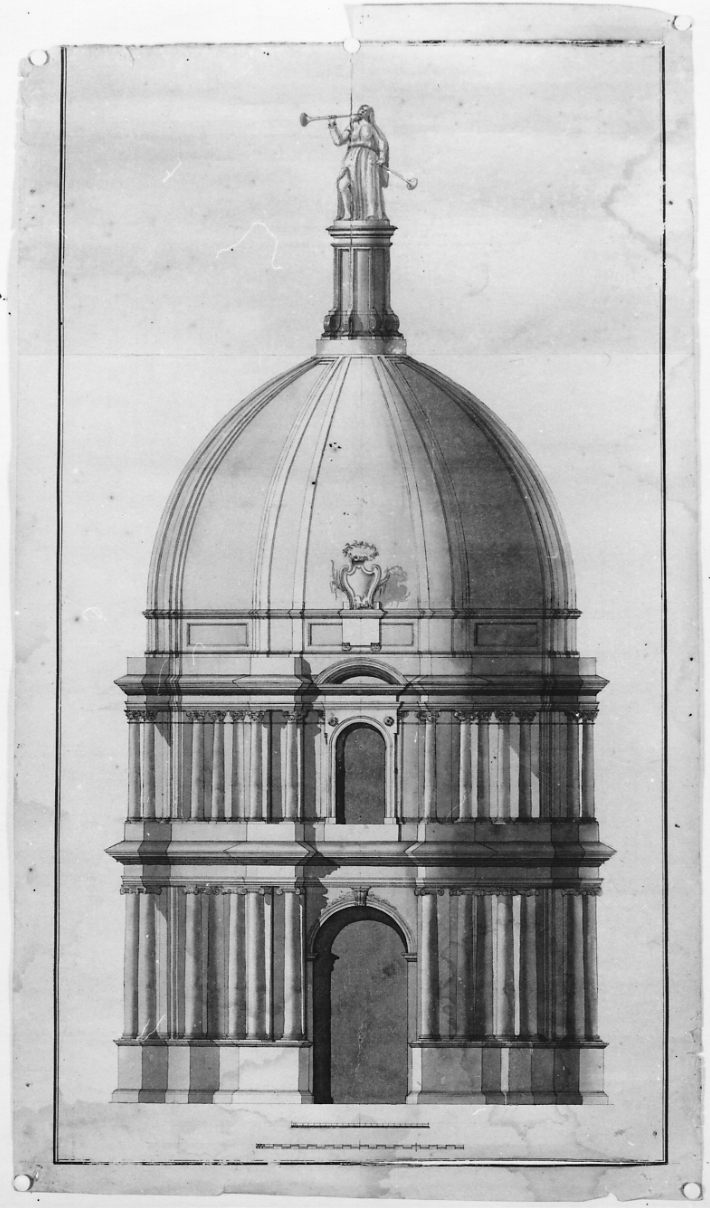 progetto di cappella (disegno, opera isolata) di Buscaglione Michele (ultimo quarto sec. XVIII)