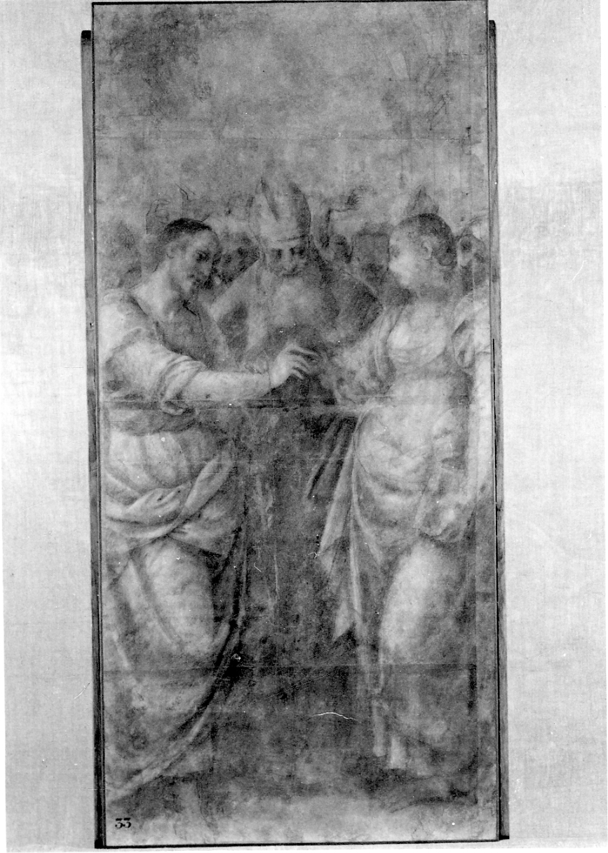 Sposalizio di Maria Vergine (disegno, opera isolata) di Lanino Bernardino (terzo quarto sec. XVI)