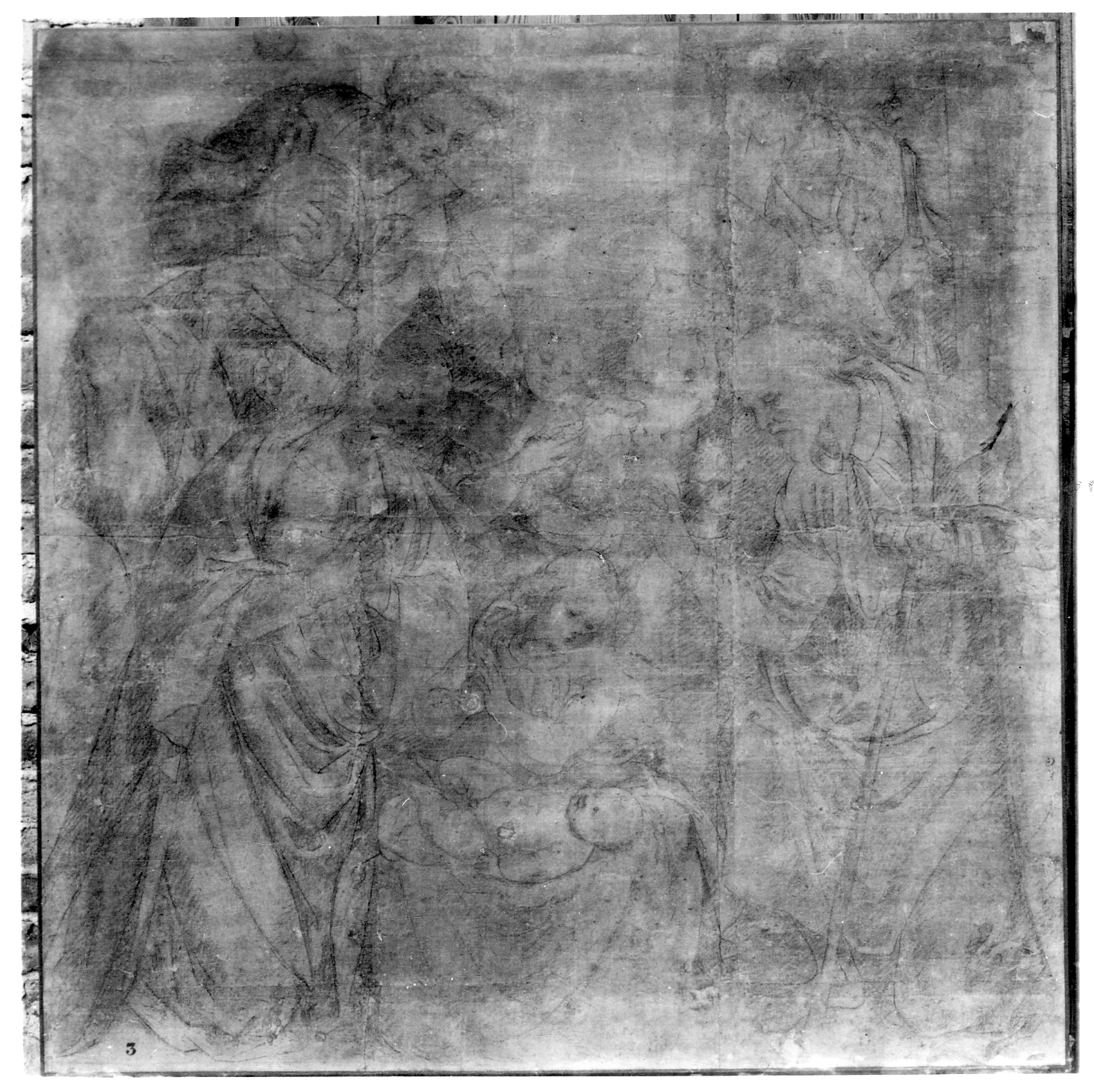 adorazione dei pastori (disegno, opera isolata) di Giovenone Giuseppe il Giovane (bottega) (ultimo quarto sec. XVI)