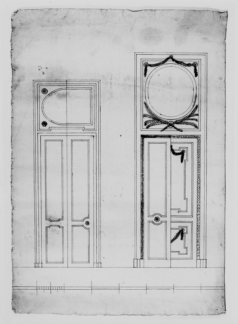 prospetto di porte (disegno, opera isolata) - bottega valsesiana (inizio sec. XIX)