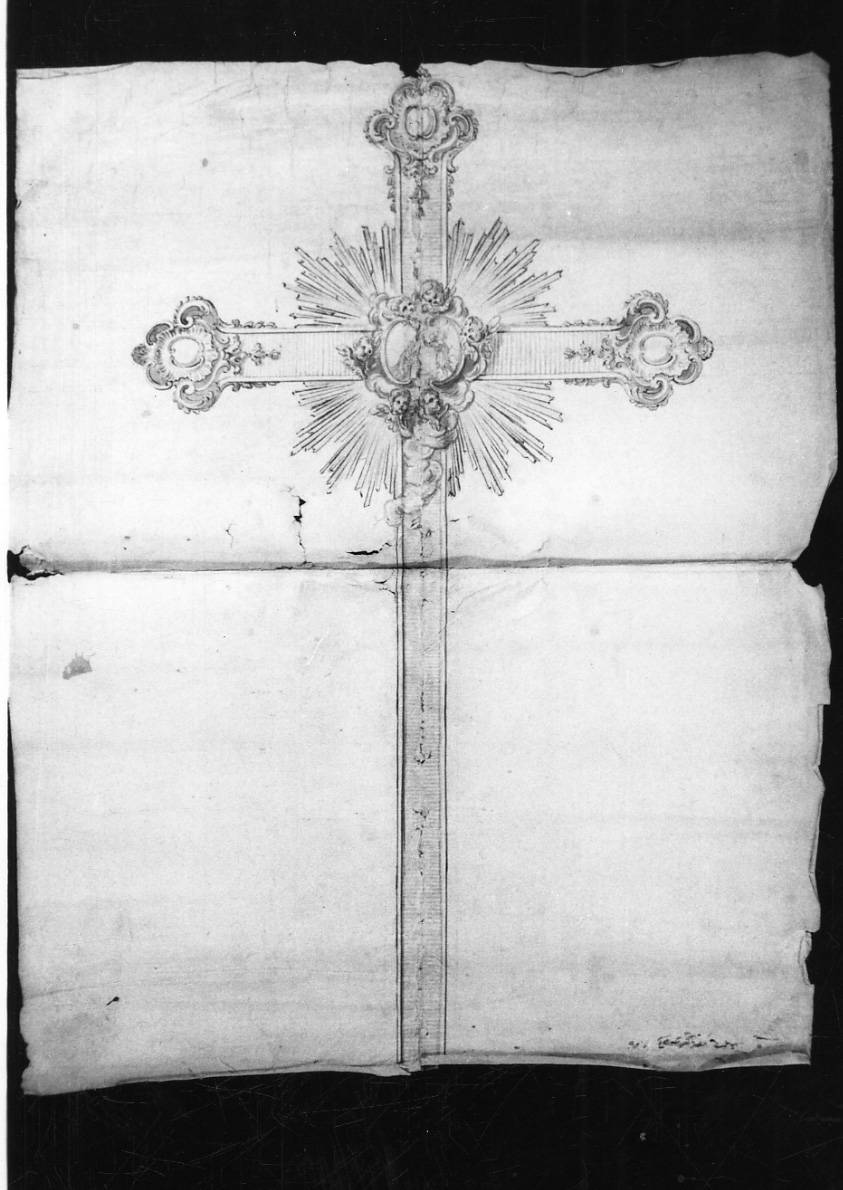 croce (disegno, opera isolata) di Boucheron Andrea (metà sec. XVIII)