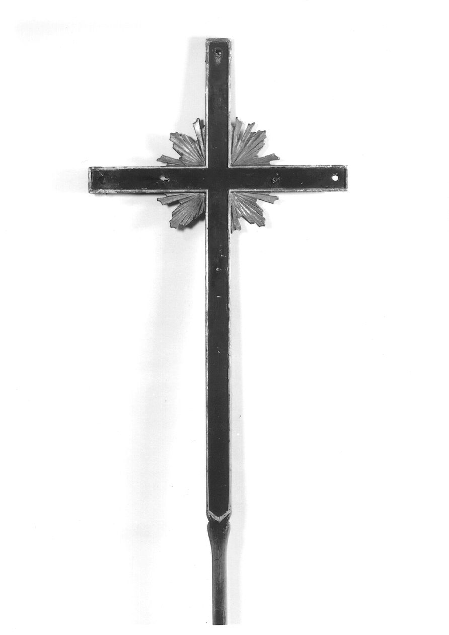 croce processionale, opera isolata - bottega ossolana (secc. XVIII/ XIX)