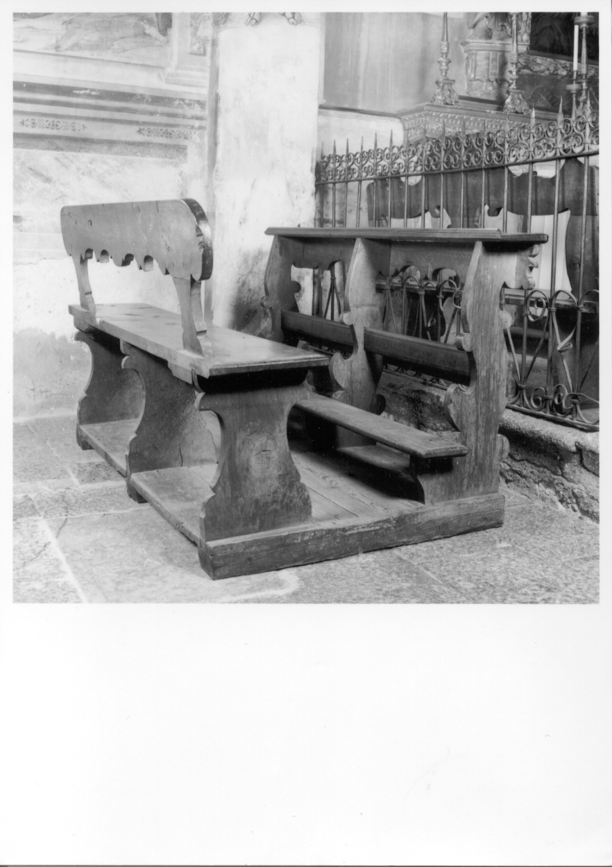 banco da chiesa, opera isolata - ambito novarese (prima metà sec. XIX)